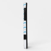 Gray & Blue Chevron Monogram iPhone 5 Hoesje (Achterkant/links)