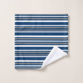 Gray Blue en White Stripes Bath Towel Set Bad Handdoek (Wasdoekje)