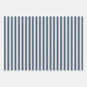 Gray Blue Farmhouse Stripes Inpakpapier Vel (Voorkant 2)