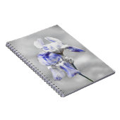 Gray Blue Iris Flower Art Journal-Notitieboek Notitieboek (Rechterzijde)