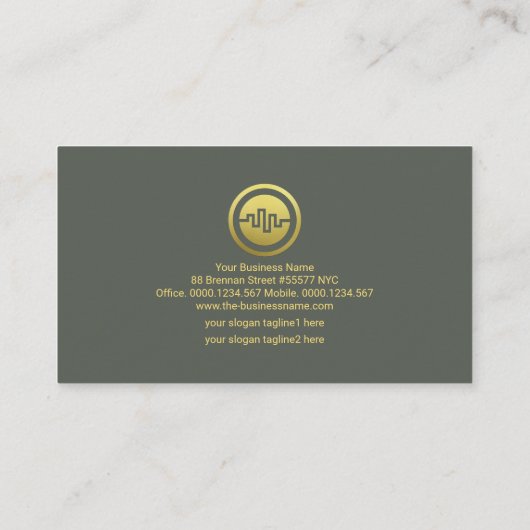 Gray Blue Layer Stock Graph Financial Broker Visitekaartje (Achterkant)