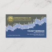 Gray Blue Layer Stock Graph Financial Broker Visitekaartje (Voorkant)