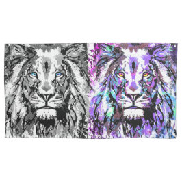 Gray Blue Lion Head - Cool Lion Kussensloop