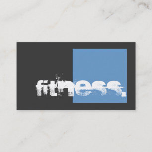 Gray Blue Personal Trainer Fitness Visitekaartje
