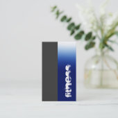 Gray Blue Personal Trainer Visitekaartje (Staand voorkant)