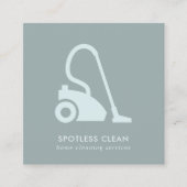GRAY BLUE SIMPLE VACUUM CLEANER CLEANER SERVICE VIERKANTE VISITEKAARTJE (Voorkant)