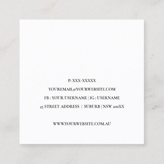 GRAY BLUE SIMPLE VACUUM CLEANER CLEANER SERVICE VIERKANTE VISITEKAARTJE (Achterkant)