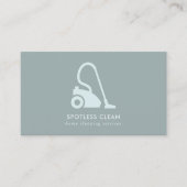 GRAY BLUE SIMPLE VACUUM CLEANER CLEANER SERVICE VISITEKAARTJE (Voorkant)