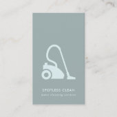 GRAY BLUE SIMPLE VACUUM CLEANER CLEANER SERVICE VISITEKAARTJE (Voorkant)