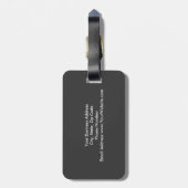 Gray Blue Trendy Bagagelabel (Achterkant verticaal)