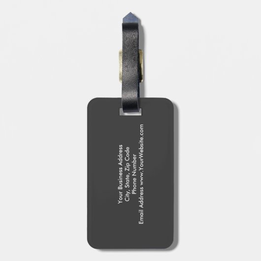 Gray Blue Trendy Bagagelabel (Achterkant verticaal)