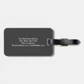 Gray Blue Trendy Bagagelabel (Achterkant horizontaal)