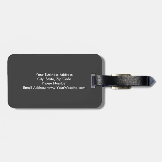 Gray Blue Trendy Bagagelabel (Achterkant horizontaal)