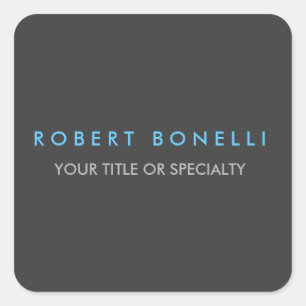 Gray Blue Trendy Vierkante Sticker
