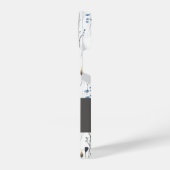 Gray Blue Watercolor Wildflower Name iPhone Hoesje (Linkerkant)