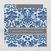 Gray Blue Wedding Vow Renewal Uitnodiging (Voorkant / Achterkant)