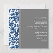 Gray Blue Wedding Vow Renewal Uitnodiging (Achterkant)