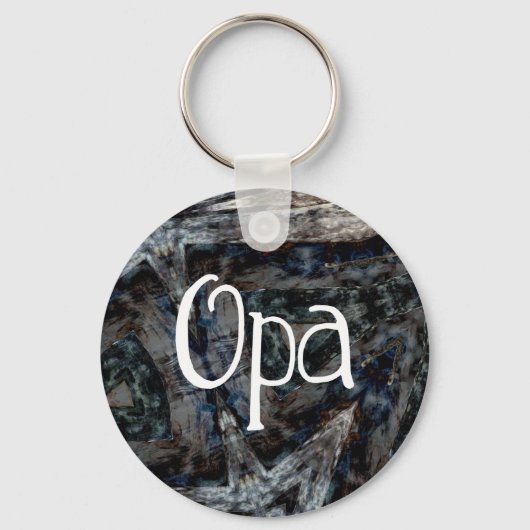 Gray Blues Brown Opa Sleutelhanger (Voorkant)