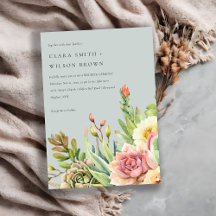 GRAY BLUSH DESERT SUCCULENT CACTI FOLIAGE WEDDING