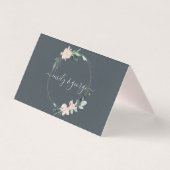 GRAY BLUSH FLORAL WATERVERF WEDDING PLACE KAARTEN (Achterkant)