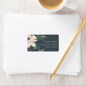 GRAY BLUSH GOLD FLORAL BUNCH WATERVERF ADRES ETIKET (Insitu)