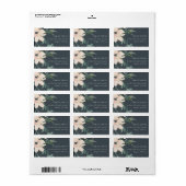 GRAY BLUSH GOLD FLORAL BUNCH WATERVERF ADRES ETIKET (Full Sheet)