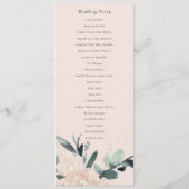 GRAY BLUSH GOLD FLORAL WEDDING CEREMONY PROGRAMMA (Achterkant)