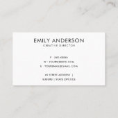 GRAY BLUSH PINK BRUSH STROKE CIRCLE MARK LOGO VISITEKAARTJE (Achterkant)