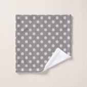 Gray & Blush Pink Dot Modern Bad Handdoek (Wasdoekje)