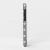 Gray & Blush Pink Dot Modern Case-Mate iPhone Case (Achterkant/links)
