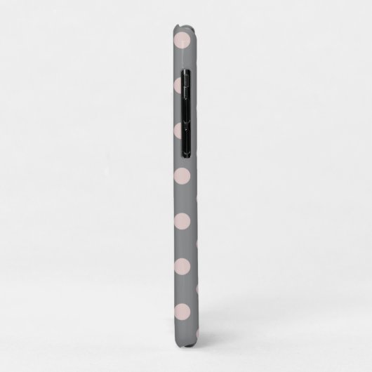 Gray & Blush Pink Dot Modern Case-Mate iPhone Case (Achterkant/links)