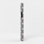 Gray & Blush Pink Dot Modern Case-Mate iPhone Case (Achterkant/rechts)