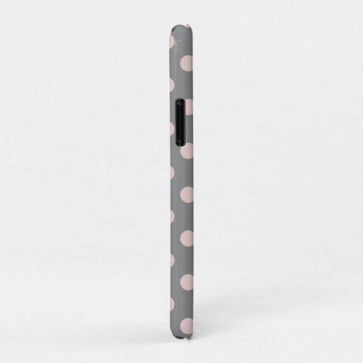 Gray & Blush Pink Dot Modern Case-Mate iPhone Case (Achterkant/rechts)