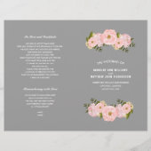 Gray | Blush Pink Pioenrozen Trouwprogramma (Voorkant)