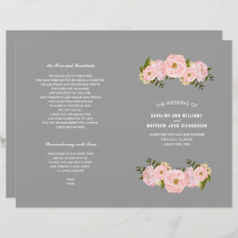 Gray | Blush Pink Pioenrozen Trouwprogramma