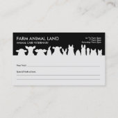 Gray Boerderij Animal Appointment Visit Veterinari Visitekaartje (Achterkant)
