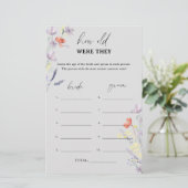 Gray Boho Floral Hoe oud waren ze in het bruidsspe (Staand voorkant)