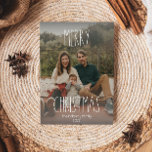 Gray Boho Polka Dot Kerstgradiënt Volledige foto Feestdagenkaart<br><div class="desc">Deze grijze boho polka stip kerstgradiënt met volledige fotovakantiekaart is perfect voor uw moderne boze boerderijvriendelijke vakantiegroet. Het klassieke rustige, maar delicate, handgetekende lettertype geeft het een oorvolle blik, terwijl het schattig en eenvoudig blijft. De polka stippen komen in de aardtoon van rood, sage groen, wazige roze, terracotta, roest, en...</div>