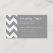 Gray Bold Chevron Monogram Visitekaartje (Achterkant)
