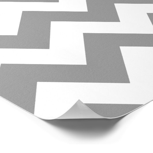 Gray Bold Chevron Poster (Hoek)