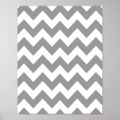 Gray Bold Chevron Poster (Voorkant)