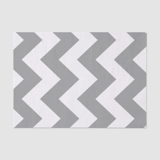 Gray Bold Mod Chevron Tissuepapier (Voorkant)