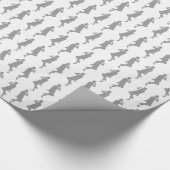 Gray Bold Mod Go Girls Cadeaupapier (Hoek)