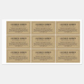 Gray Border & Line Ingredients List Kraft Labels (Vel)