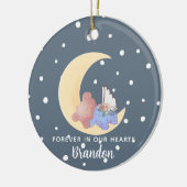 Gray Boy Angel Wings Baby verliest herdenkingskers Keramisch Ornament (Links)