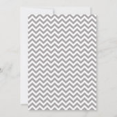 Gray Boy Mustache Chevron Baby shower Kaart (Achterkant)
