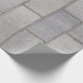 Gray Brick Cement Sidewalk Cadeaupapier (Hoek)