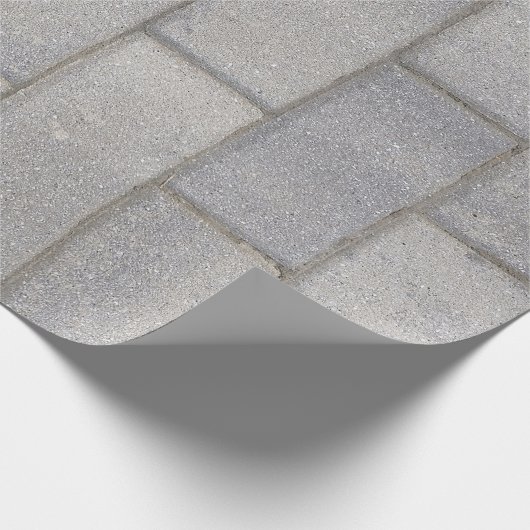 Gray Brick Cement Sidewalk Cadeaupapier (Hoek)