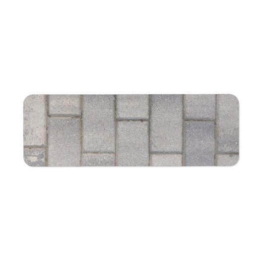 Gray Brick Cement Sidewalk Etiket (Voorkant)