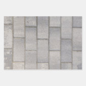 Gray Brick Cement Sidewalk Inpakpapier Vel (Voorkant 3)
